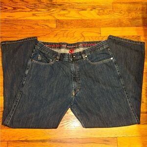 Men’s Ermenegildo Zegna Dark Blue Straight Leg Jeans